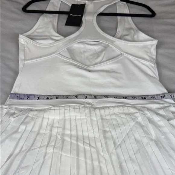 Hot Shot Skort Dress XL Mini Pleated Classic White Tennis Racerback Women's - Picture 8 of 11